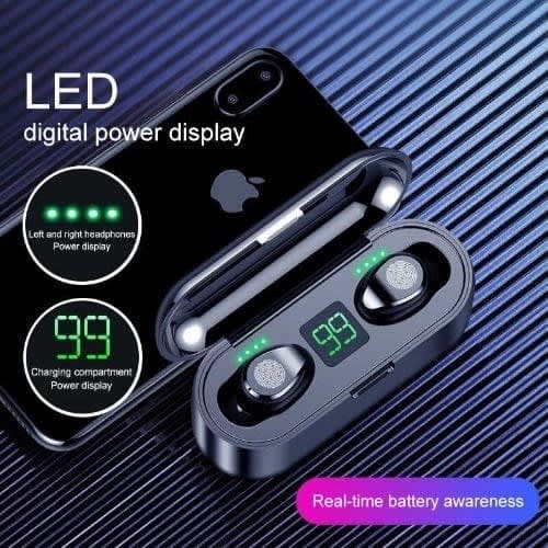Air F9 Max Bluetooth Earbuds With Powerbank